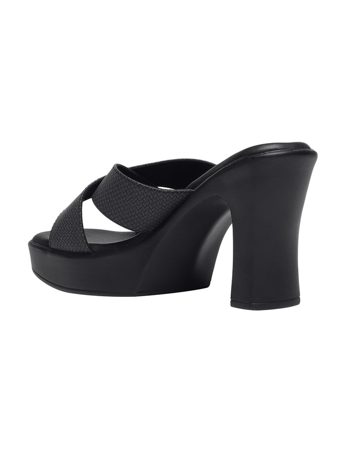 Drew Black Platform Heels
