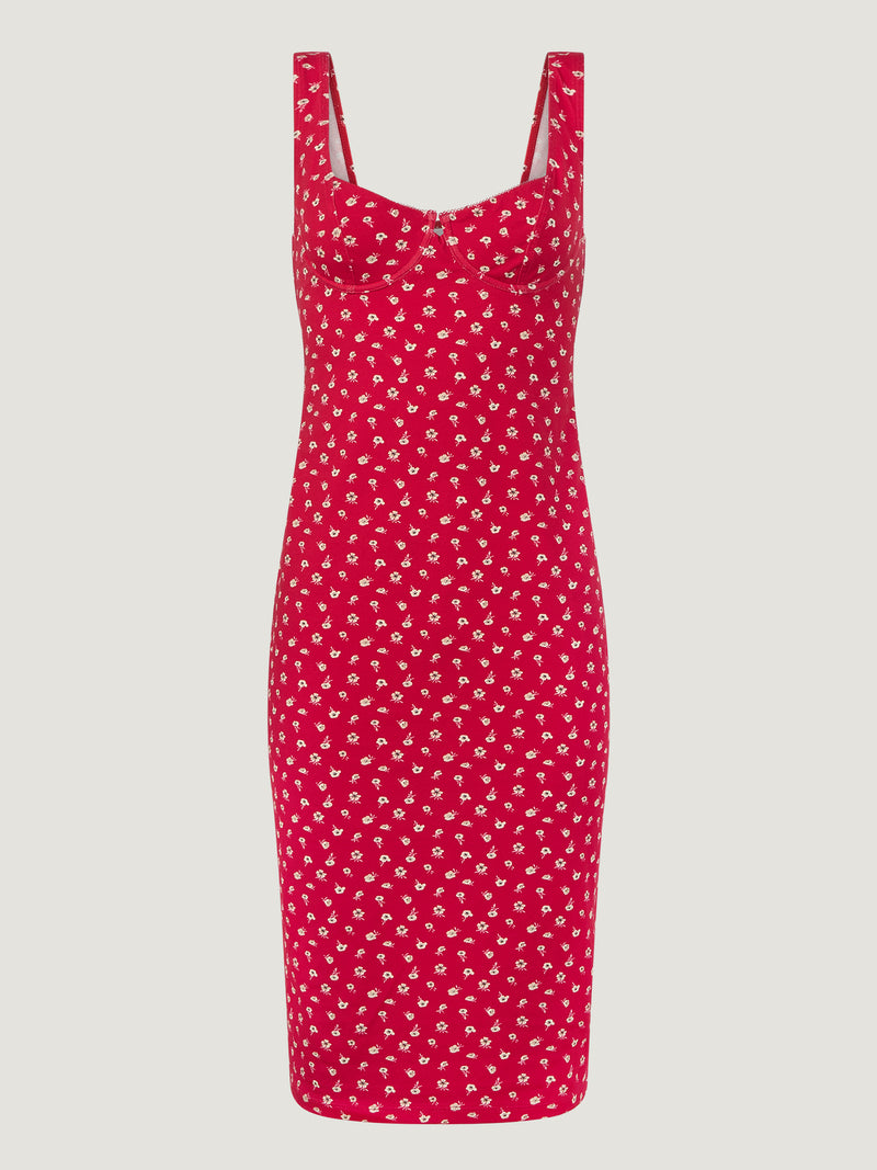 Rouje - Packshot of the red Arielle dress.