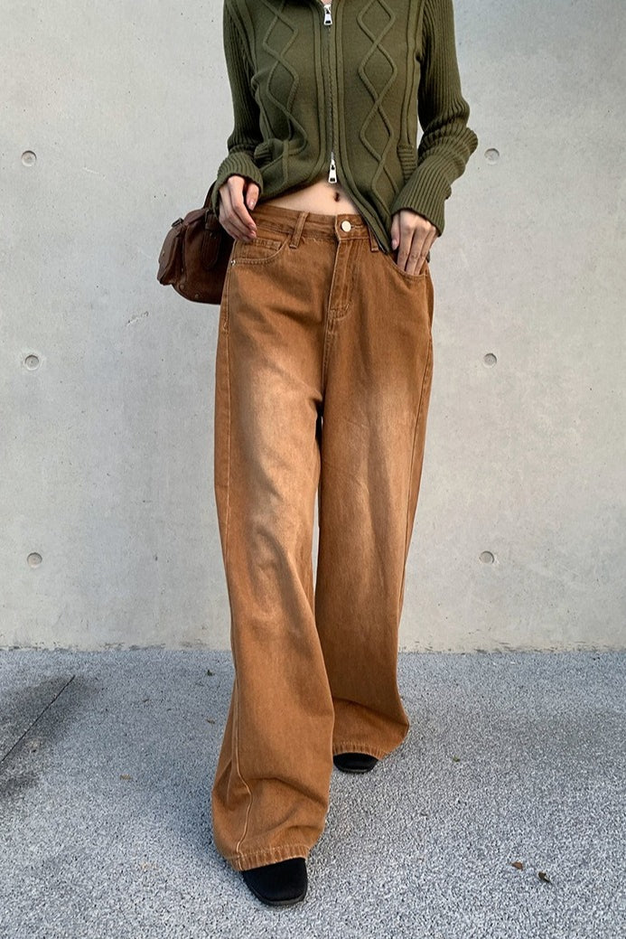 Vintage American Loose Wide Leg Casual Jeans