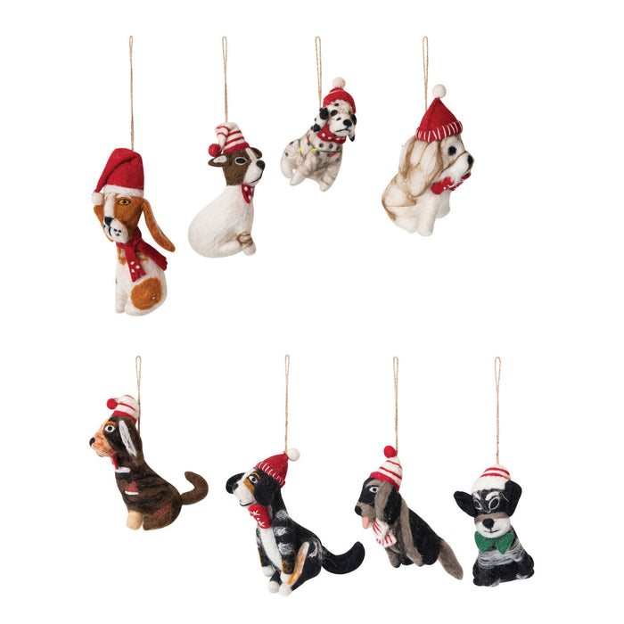 *Wool Felt Dog Ornament