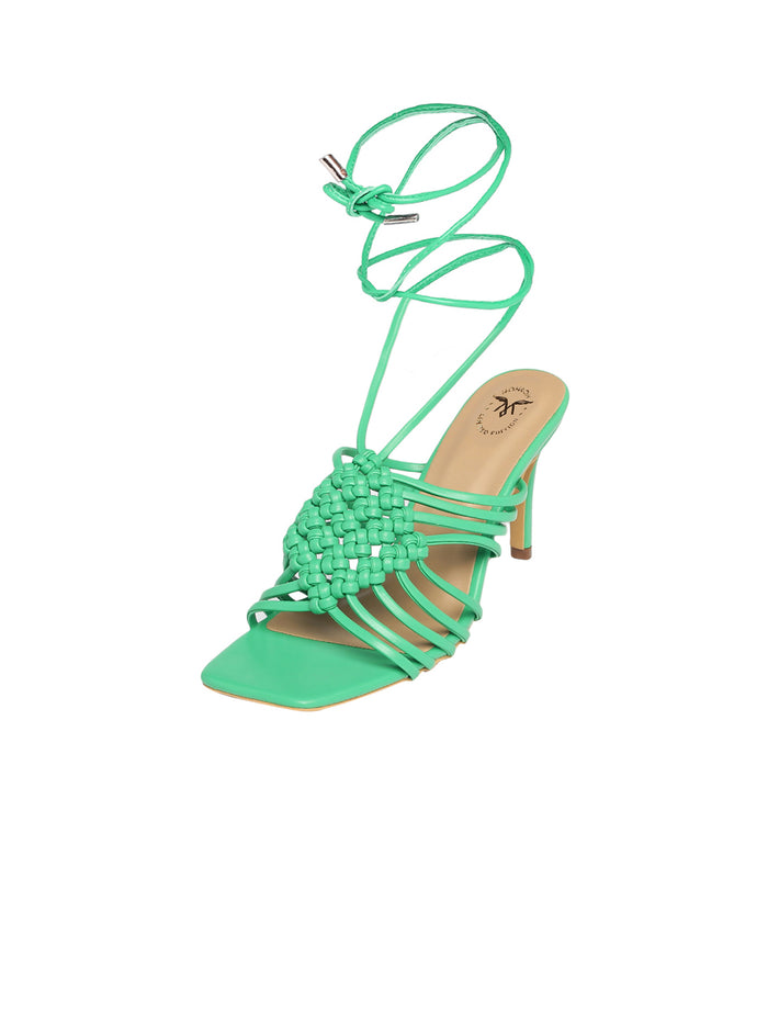 Arya Green Kitten Heels