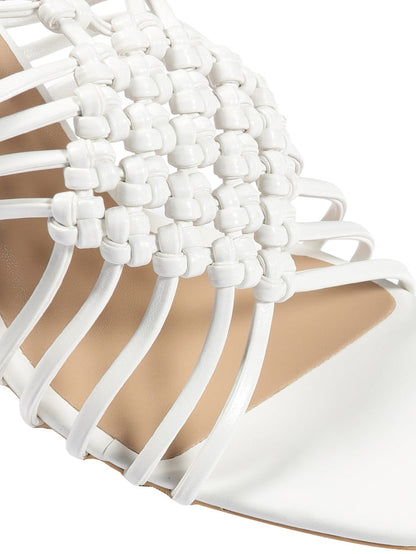 Arya White Kitten Heels