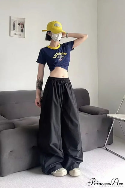 Athletic Stretchy Waist Relaxed Cargo Pants