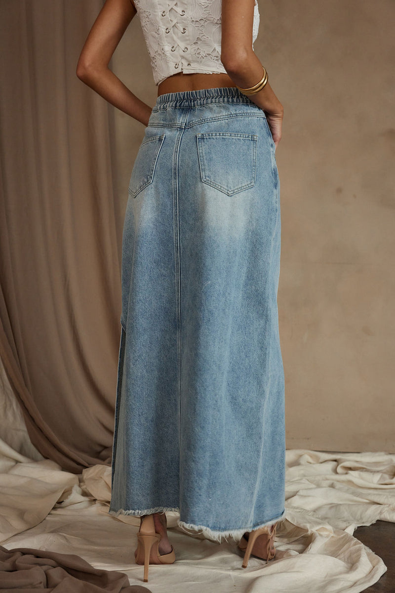 Austin Denim Maxi Skirt