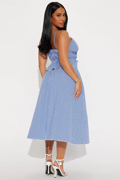 Backless Crop Top Lace - up Bandage Skirt Set