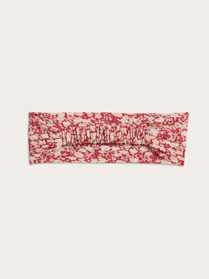 MARCO red floral headband, flat packshot by Rouje