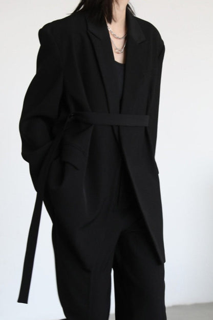 Belted Shoulder Detail Blazer