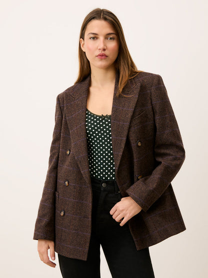 Bodysuit worn underneath a jacket