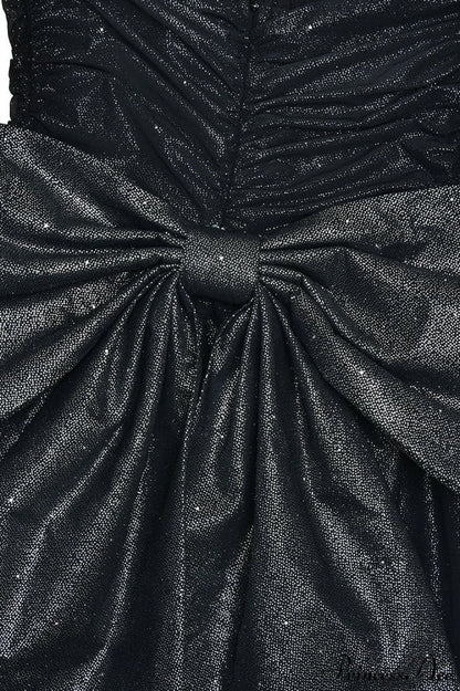 Bodycon Sequined Strapless Bow Party Dress