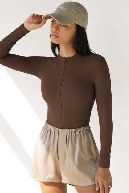 Bodysuit Style Knit Top