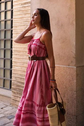 Boho Spaghetti Strap Tassel Boho Dress