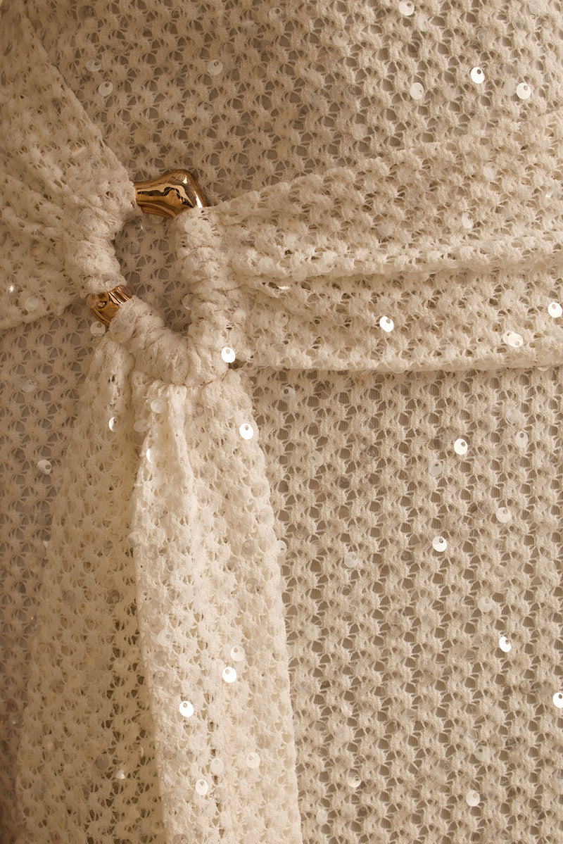 Bonita Ivory Sequin Maxi Dress