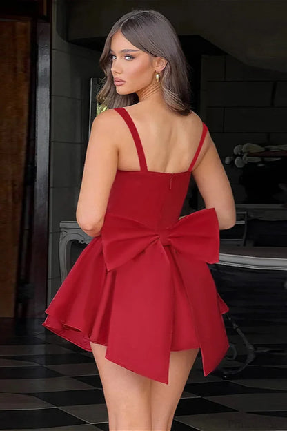Bow Sling Slim Fitted Sexy Mini Dress