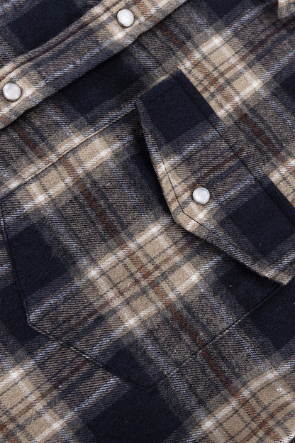 Boyfriend Style Plaid Shirt Blouse