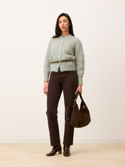MAINA pastel mint mohair cardigan, additional view by Rouje