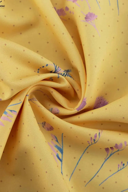 Casual Yellow Print Spaghetti Strap Floral Dress
