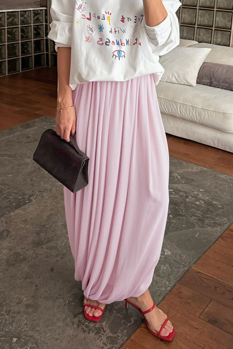 Chic Chiffon Flowing Maxi Skirt