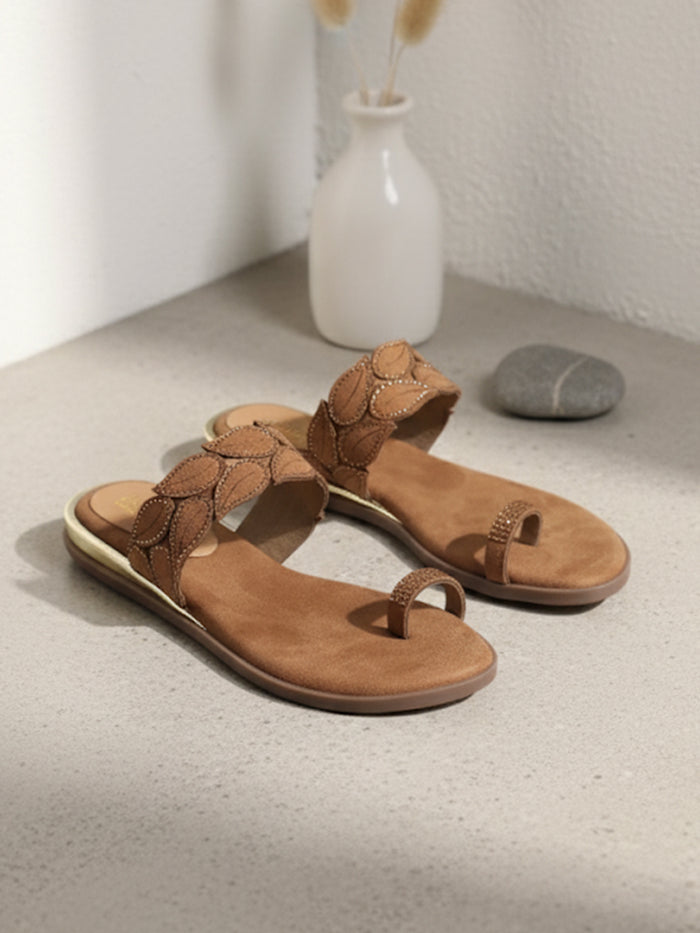 Claris Beige Flats