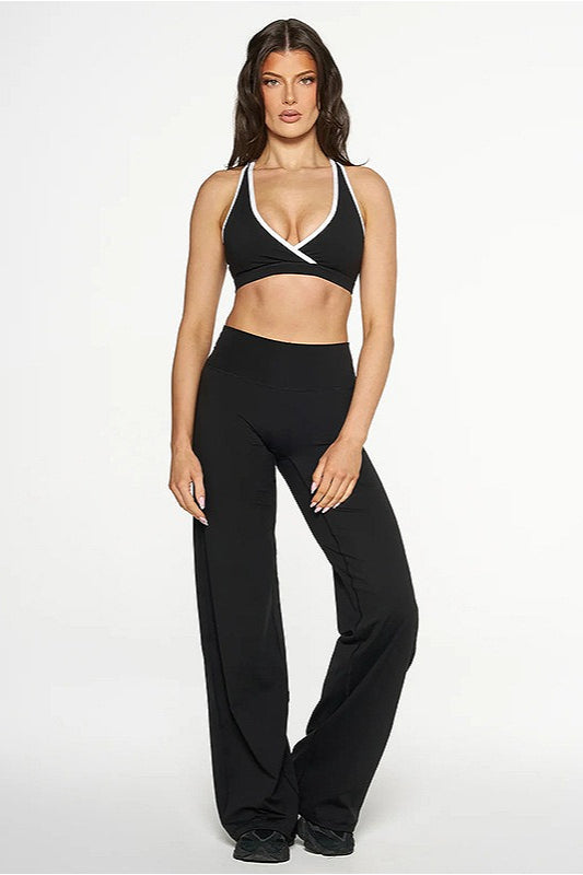 Color Block Casual Slim Three Piece Set