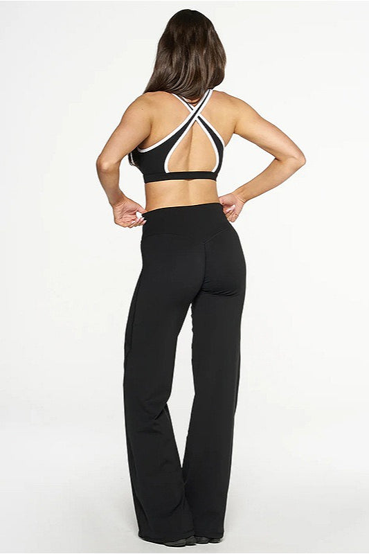 Color Block Casual Slim Three Piece Set