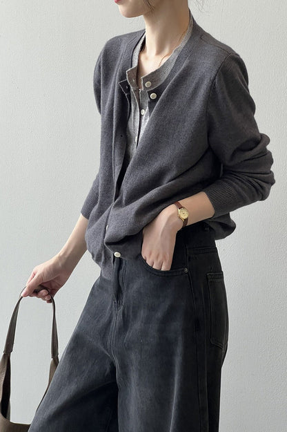 Color Block Layered Cardigan