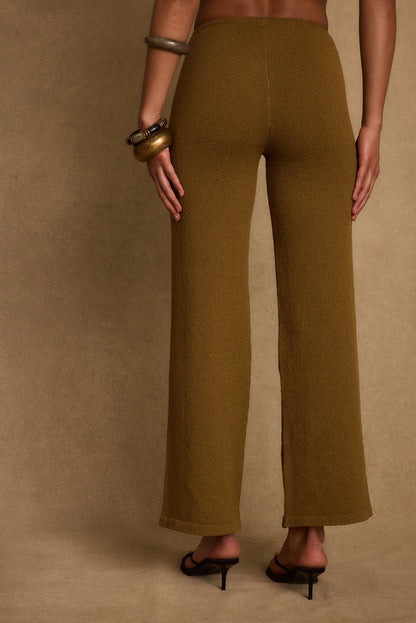 Cresta Moss Knit Pants styled in a complete look from an alternate angle.