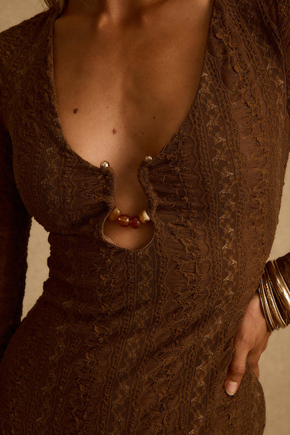 Dorado Mocha Maxi Dress