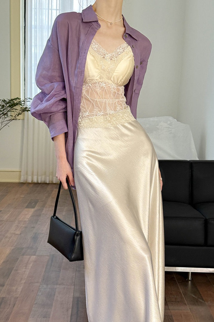 Drapey High - Waist Sheath Fishtail Skirt