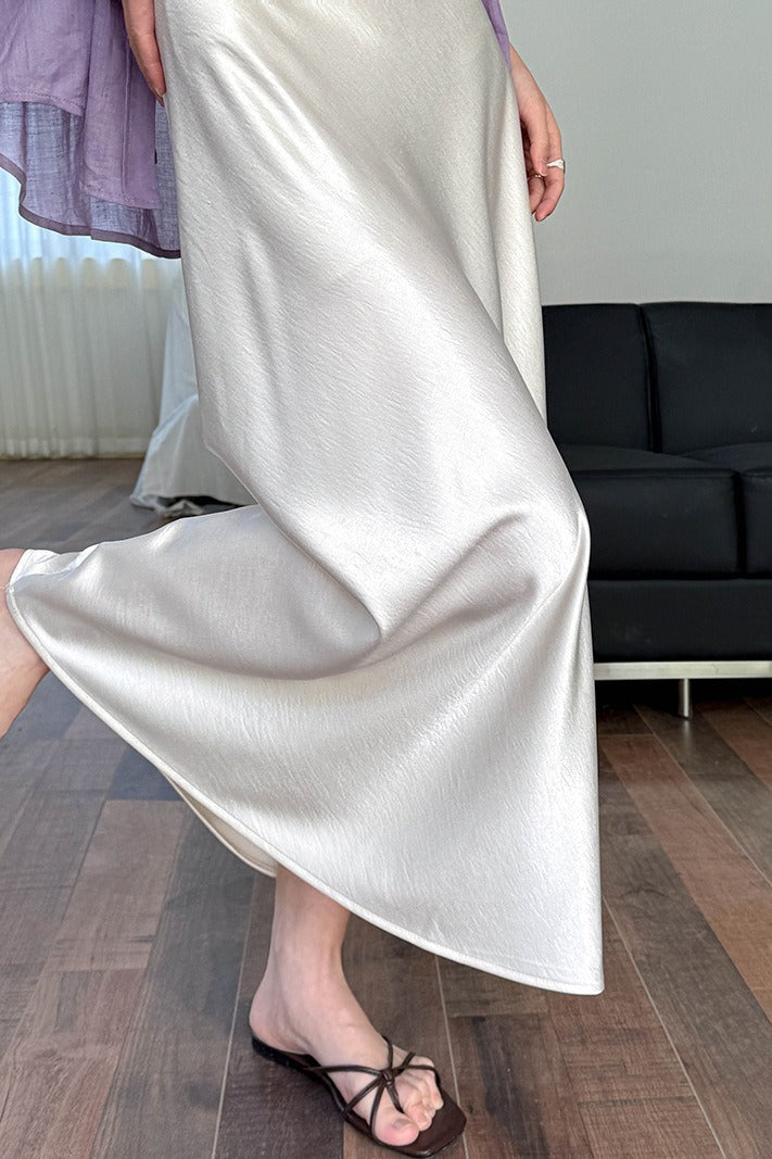 Drapey High - Waist Sheath Fishtail Skirt
