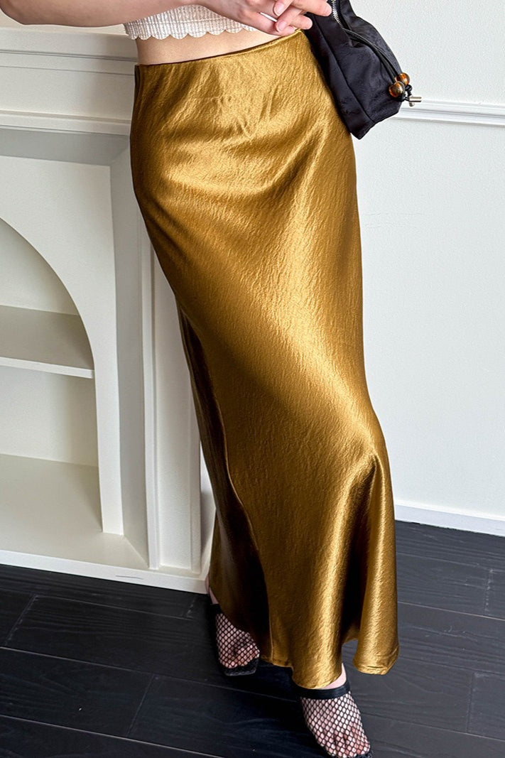 Drapey High - Waist Sheath Fishtail Skirt
