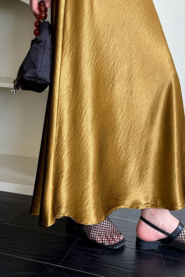 Drapey High - Waist Sheath Fishtail Skirt