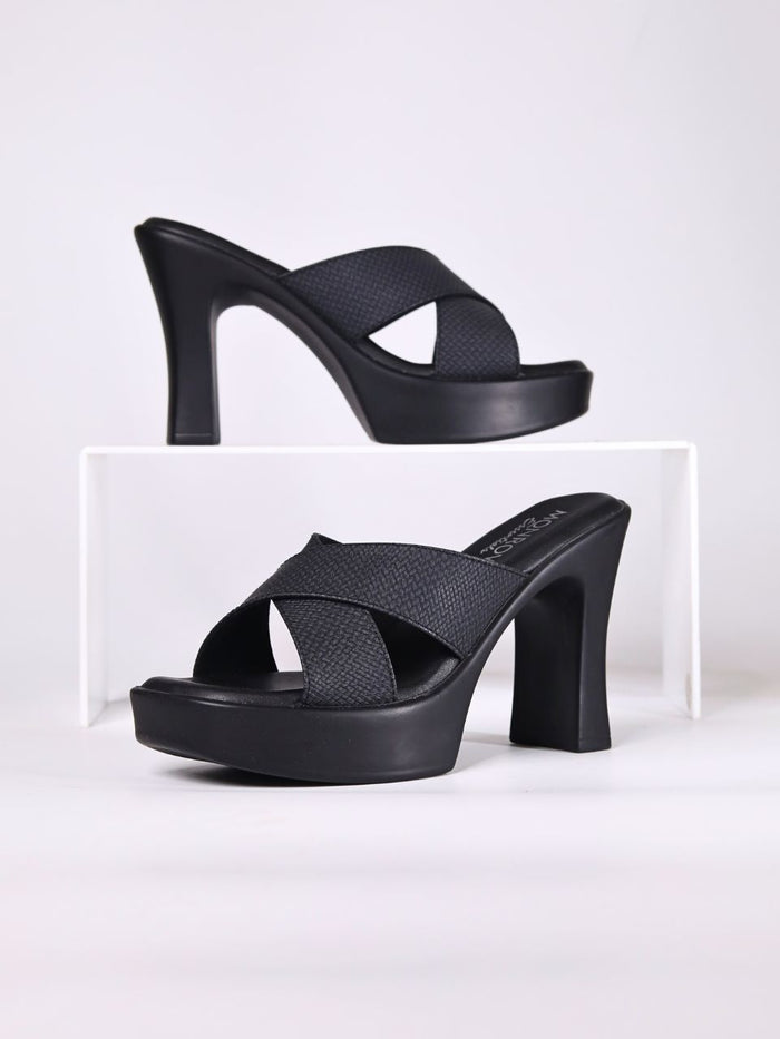 Drew Black Platform Heels
