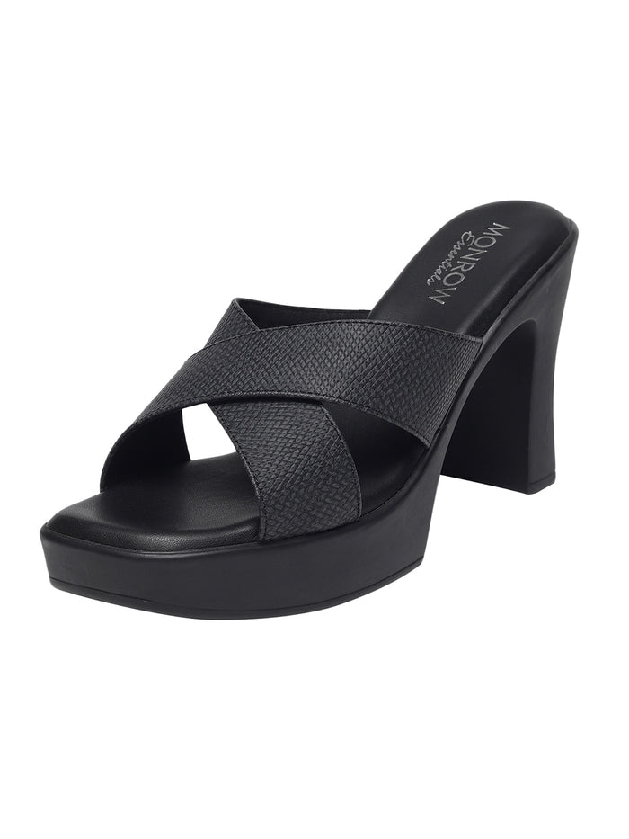 Drew Black Platform Heels