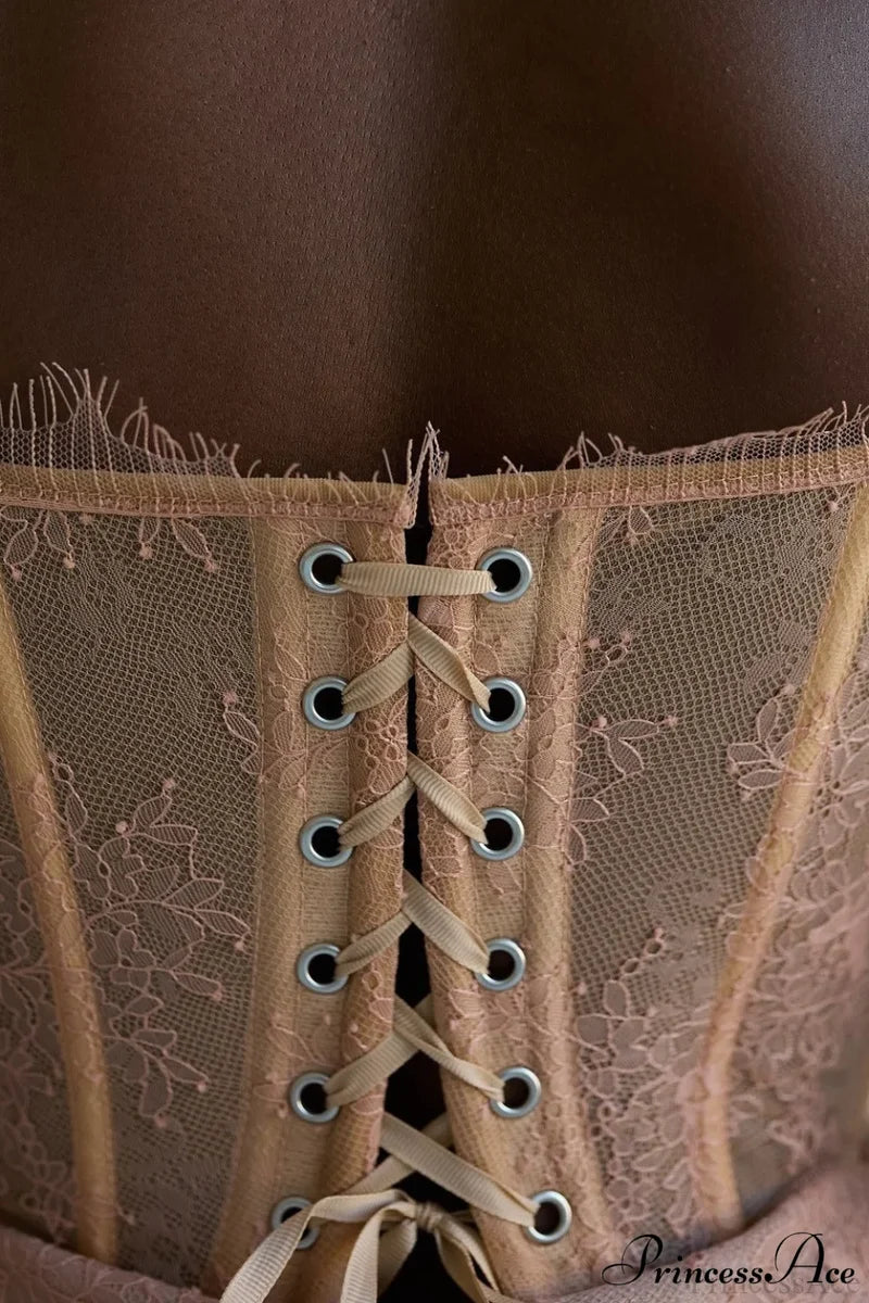 Elegant Sexy Lace Sheer Party Dress