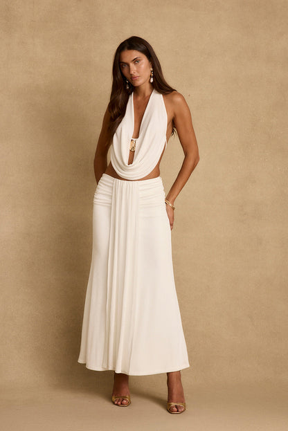 Emmeline White Halter Top