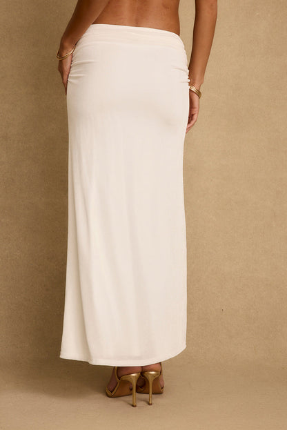 Emmeline White Maxi Skirt