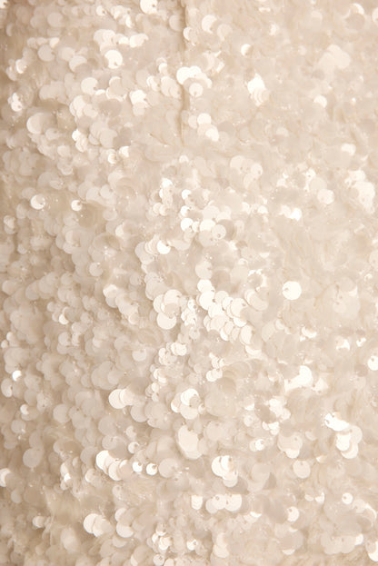 Esme White Sequin Mini Skirt