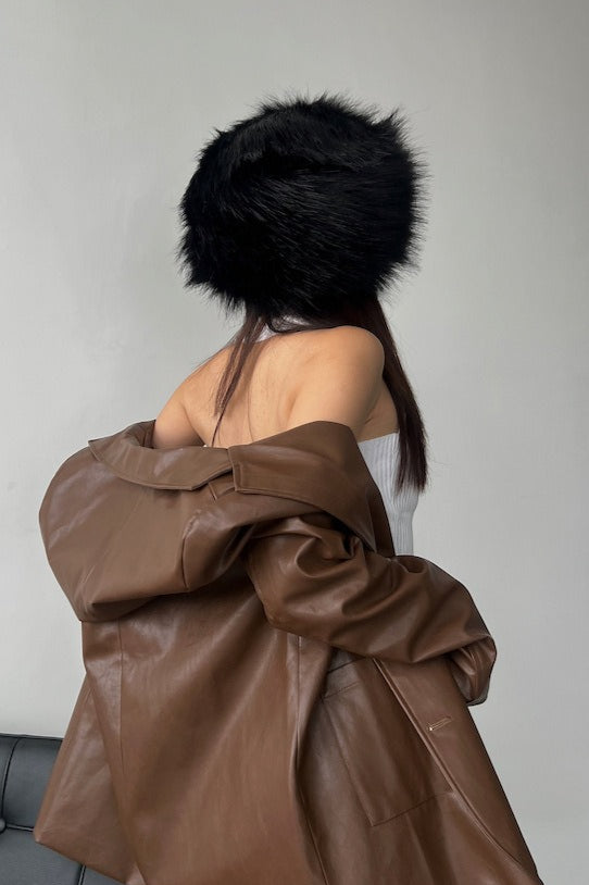 Faux Fur Thickened Y2K Dome Shaped Hat