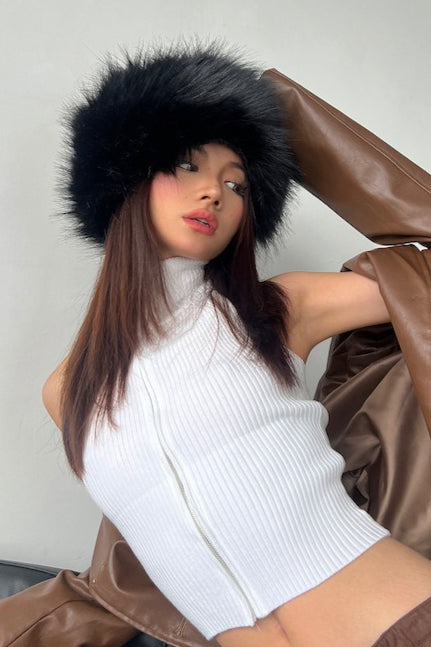 Faux Fur Thickened Y2K Dome Shaped Hat