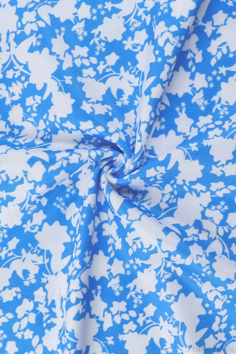 Floral Print Cami Tie Slim Elegant Mini Dress