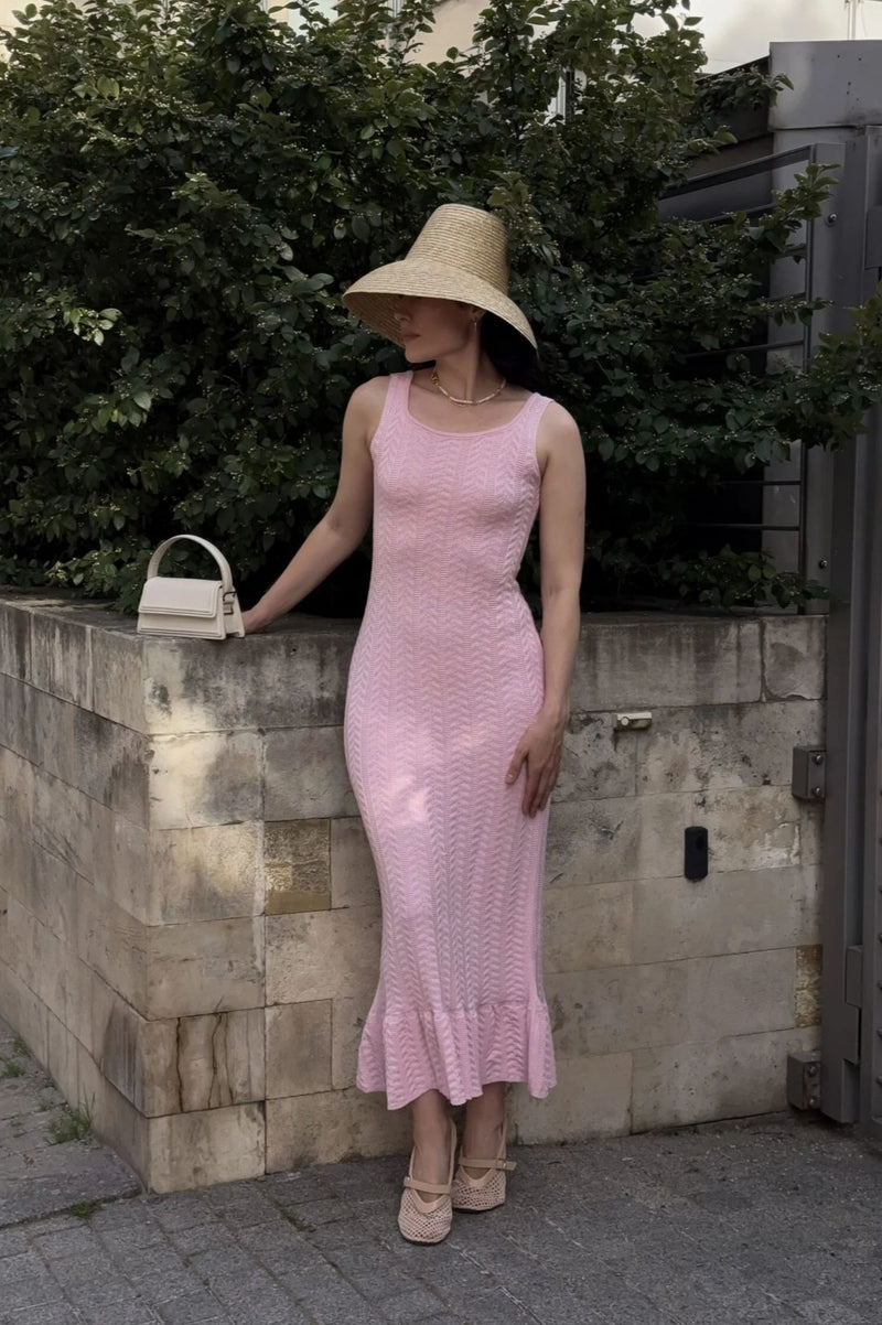 French Style Slimming V-neck Boho Dress