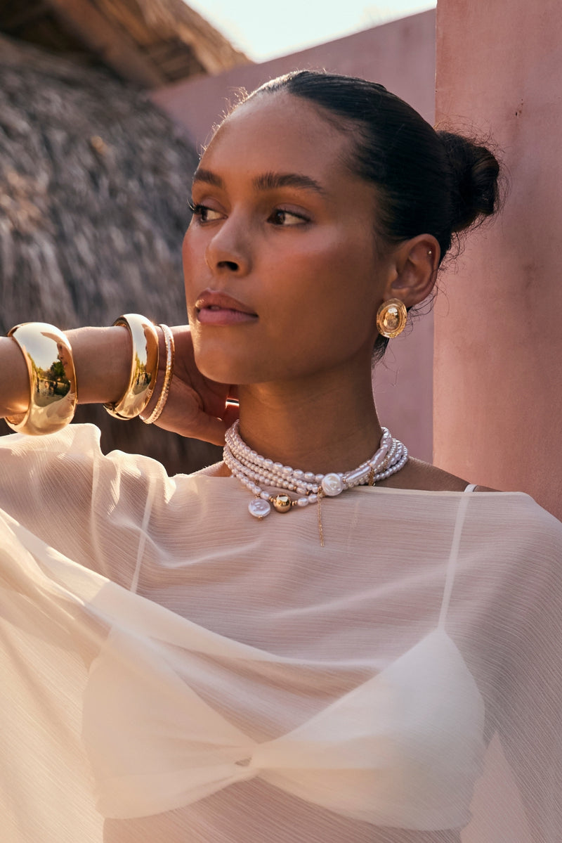 Golden Dune Coin Earrings