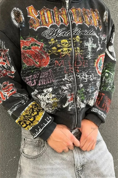 Gothic Punk Streetwear Hoodie
