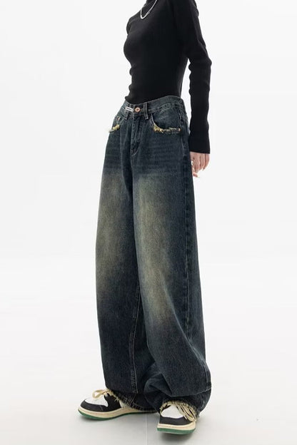 High Rise Loose Fit Vintage Jeans Blue / S