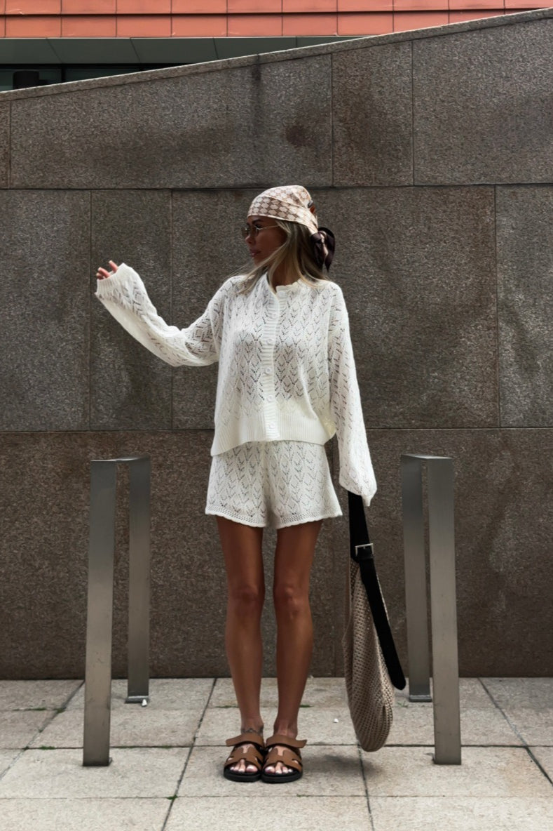 Hollow Knit Crochet Loose Two Piece Set
