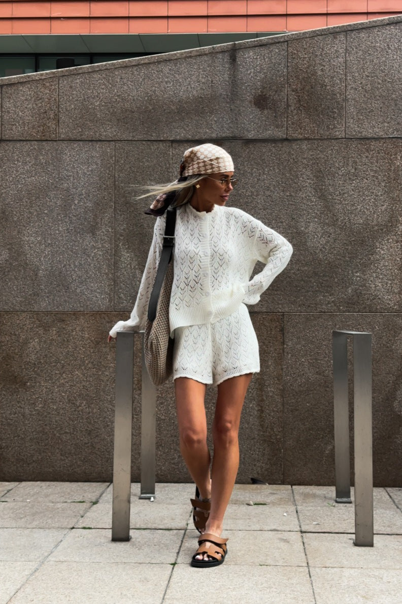 Hollow Knit Crochet Loose Two Piece Set