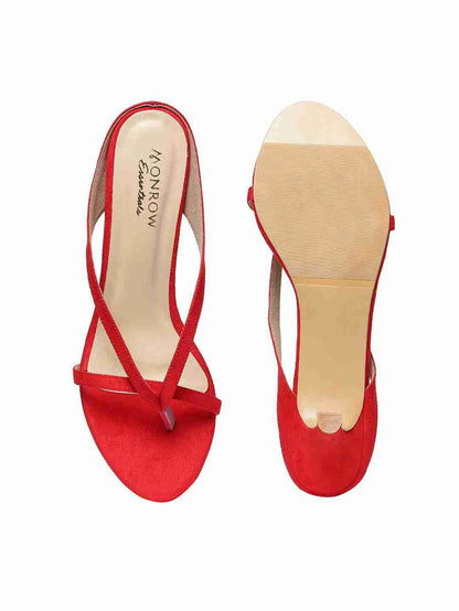 Ivory Red Kitten Heel