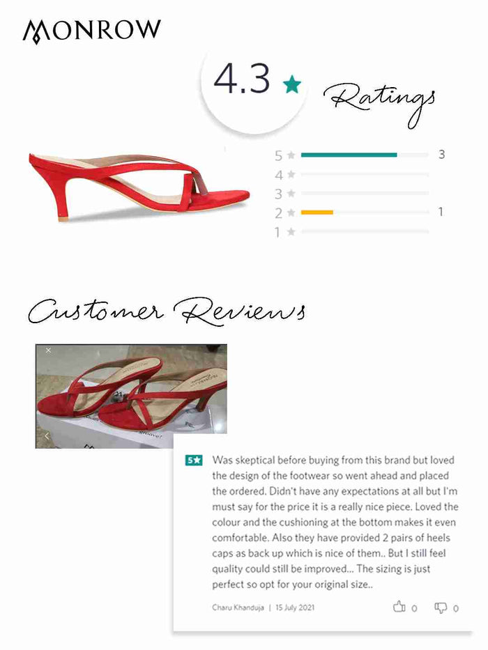 Ivory Red Kitten Heel