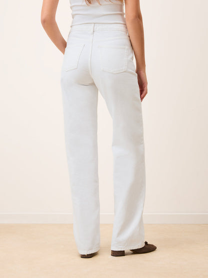 ANVERS white wide-leg jeans worn on a model by Rouje