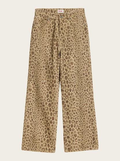 CONCORDE Savannah leopard print flared jeans, flat packshot by Rouje